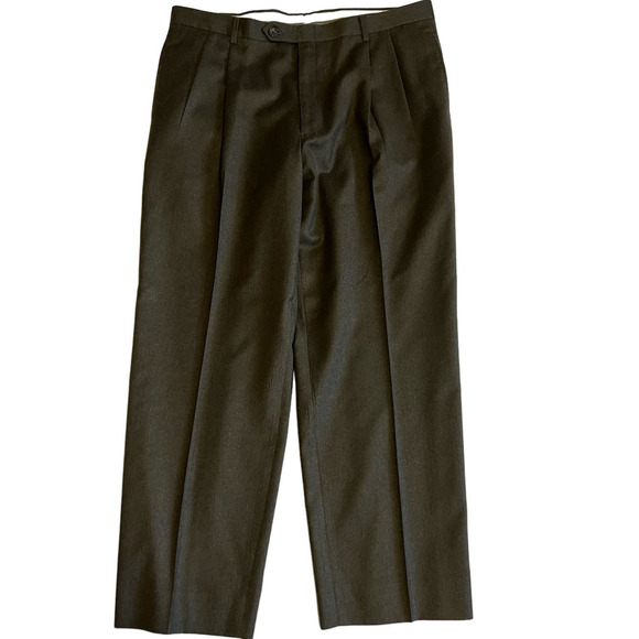 Austin Reed Signature Brown Wool Cashmere Blend Dress Pants Size 38 - Picture 1 of 9